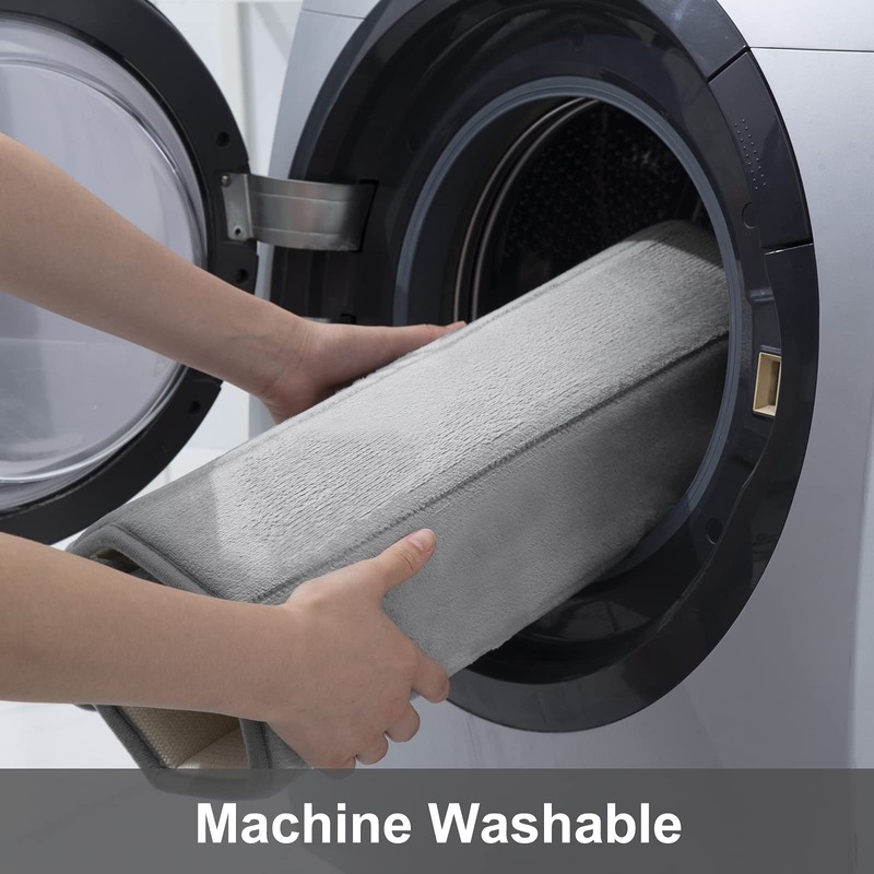 OLANLY Memory Foam Soft Bath Mats Non-Slip Absorbent Bathroom Rugs