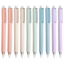 Gel Pens 0.5mm Fine Point Pens Black Ink for Office Smooth Writing Retractable Work Pen, Multicolor (10-Count)