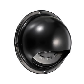 4 Inch Stainless Steel Outside Dryer Vent Cover with Check Valve, Round Rainproof Wall Vent Home Ventilation, Auto-Open Dryer Exhaust Vent for Bathroom, Kitchen, Living Room, RV (Black)