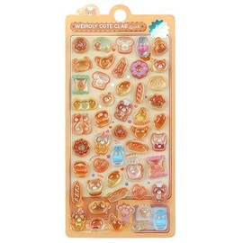 3D Relief Sticker, Cute Animal Sticker for Girls, Notebook, Smartphone Decoration, Stationery, DIY Craft, Decoration, Transparent Deco Sticker, Character Sticker, Cute Design Reward Sticker (BBW-06)