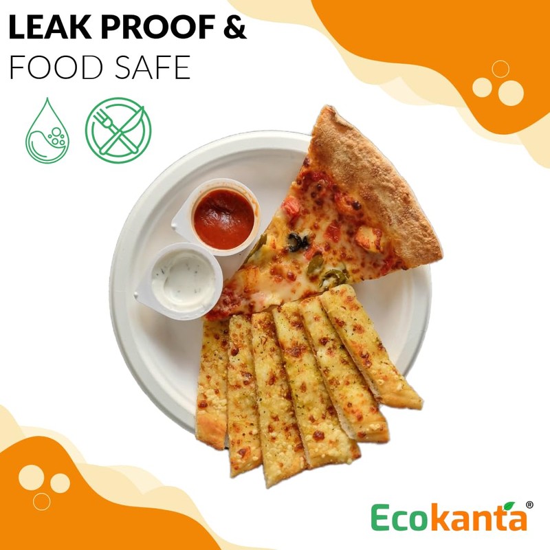 Ecokanta Paper Plates (9 Inch / 25 Pack) - Heavy