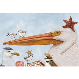 Hester & Cook Disposable Paper Placemats for Dining Table - Square Paper Mats for Parties or Weddings - 18 Sheets Per Pad Made in USA (Shorebirds)