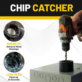 Rack-A-Tiers Chip Catcher - Magnetic Metal Drill Chip Collector, Metal Shavings Catcher, Metal Drill Shaving Catcher for Electrical Panels (84100)