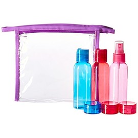 Kole Imports Travel Container Set in Zipper Case