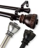 Rod Desyne 1" Delaney Double Curtain Rod, 28-48", Bronze