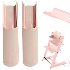 GXGM 2 Piece Extended Glider Set Compatible with Stokke Tripp Trapp High Chair, Compatible with Tripp Trapp Models, Children's High Chair Accessories, Foot Cover Safety (Pink)