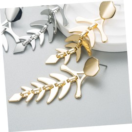 Baluue Fashionable Fishbone Earrings for Women Creative Dangle Ear Jewelry Stylish Elegant Design for Autumn Holiday Wear Unique