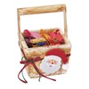 VBS Basket with Handle, Raw Wood, Approx. 11 x 11