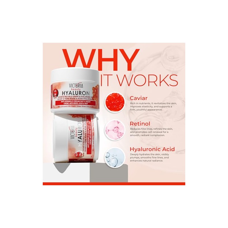 Hyaluron, Caviar & Red-Grape Anti-Wrinkle Lifting Day & Night Cream