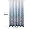 BESTRIPES 90 Inch Extra Long Shower Curtain - Chantilly Lace