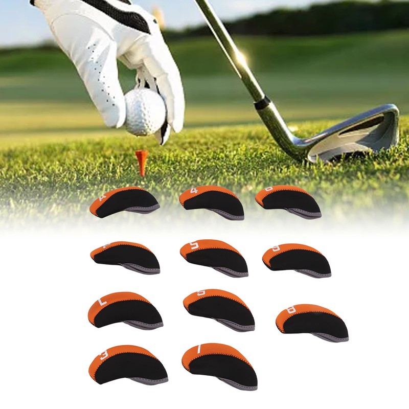 11PCS Golf Club Head Covers Neoprene Numbered Golf Club Head