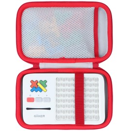 Lebakort - Funda de almacenamiento compatible con GiiKER Super Blocks Pattern Matching Puzzle Games Original 1000+ Challenges Brain Teaser Toys para niños y adolescentes (color blanco roto + funda