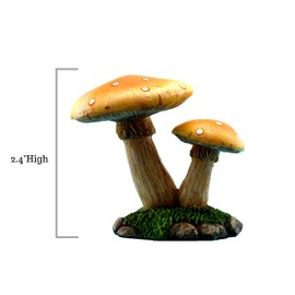 PRETMANNS Fairy Garden Fairy Accessories - Miniature Fairy Figurines with Mushroom Stand - 2 Pieces