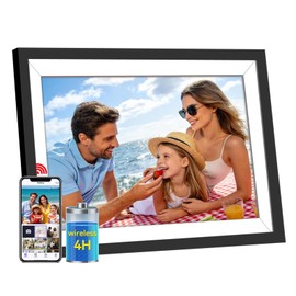 Battery Powered Digital Picture Frame UHALE,10.1" 1920x1080 HD IPS Touchscreen, Cordless Photo Frame with Auto-Rotate, Share Photos & Videos, 32GB Memory, Ideal Gift for Family