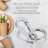 5Pcs Metal Carabiner Keyring Set with Quick Release & Split