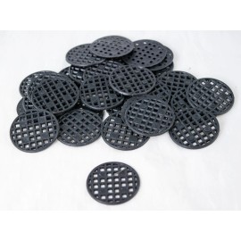 Calibonsai Black Round Plastic Drainage Mesh/Screen for Potted Plant, Bonsai Pot 1.5"x 1.5" - 20 Mesh