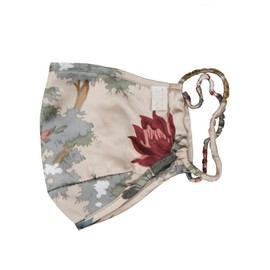 Holistic Silk Pure Silk Face Covering Coffee Flower Medium