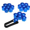 aqxreight 20pcs Universal 21mm Wheel Nut Covers Lug Nut Caps