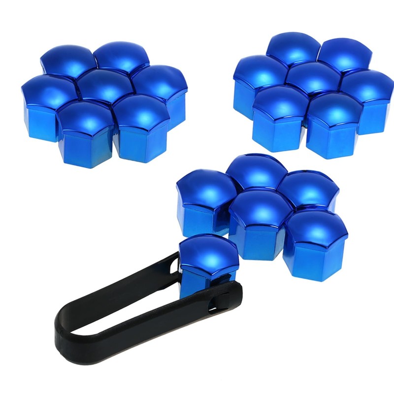 aqxreight 20pcs Universal 21mm Wheel Nut Covers Lug Nut Caps