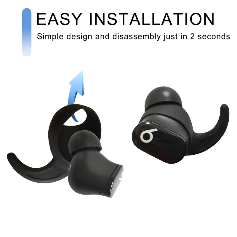 Silicone Earbud Tips for Beats Studio Buds Ear Hook Compatible