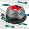 HEDGFOX 3/8 Inch x 80 Feet Synthetic Winch Rope, 24000Lbs