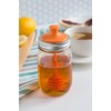 Jarware Honey Dipper Lid for Regular Mouth Mason Jars, Orange,