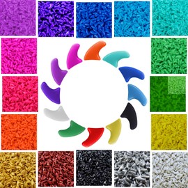 zetpo Cat Nail Caps | Cat Claw Covers | with Adhesives and Applicators (L, 5X Solid Random Colors | 100 pcs)