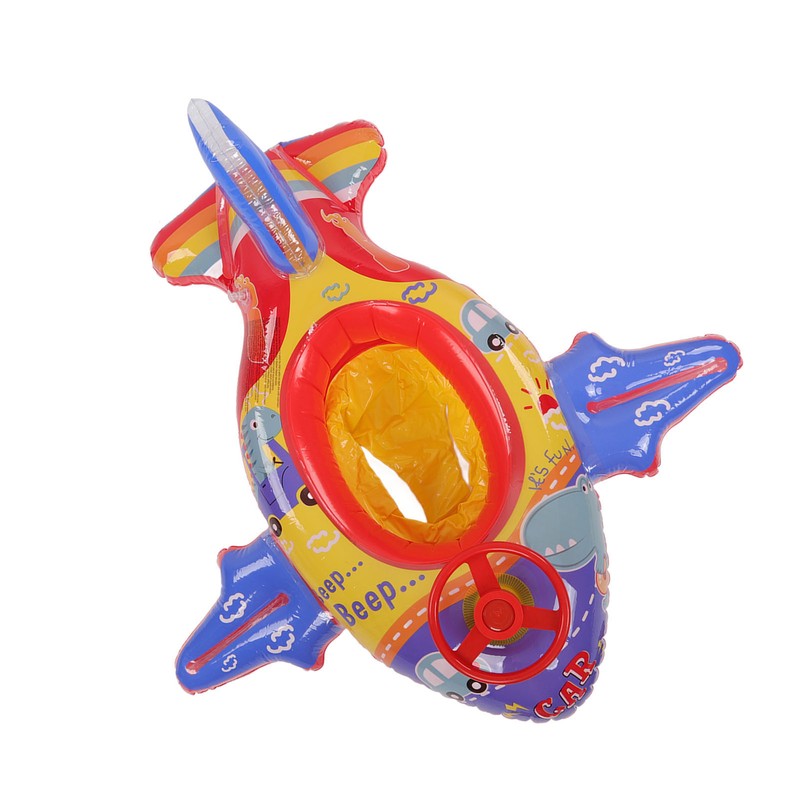 Airship Inflatable Pool Float Multifunctional Floating Swimming Raft with Steering