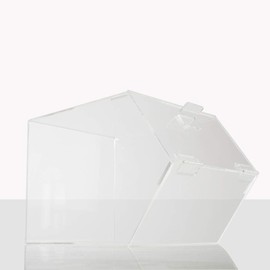 Acrylicmade DULCERO DE ACRILICO, CONTENEDOR DE ALIMENTOS, DISPENSADOR DE DULCES, APILABLE DE ACRILICO 3MM 18CM X 20CM x 17 CM CON TAPA