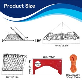 Foldable Crab Trap Castable Crabjaw with Crab Gauge and Bait Clip for Saltwater or Freshwater