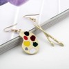 Hand made cute palette brush asymmetric earrings