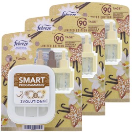 3x Febreze 3Volution Duftstecker Vanille Magnolie Duftstecker & Flakons je 20ml