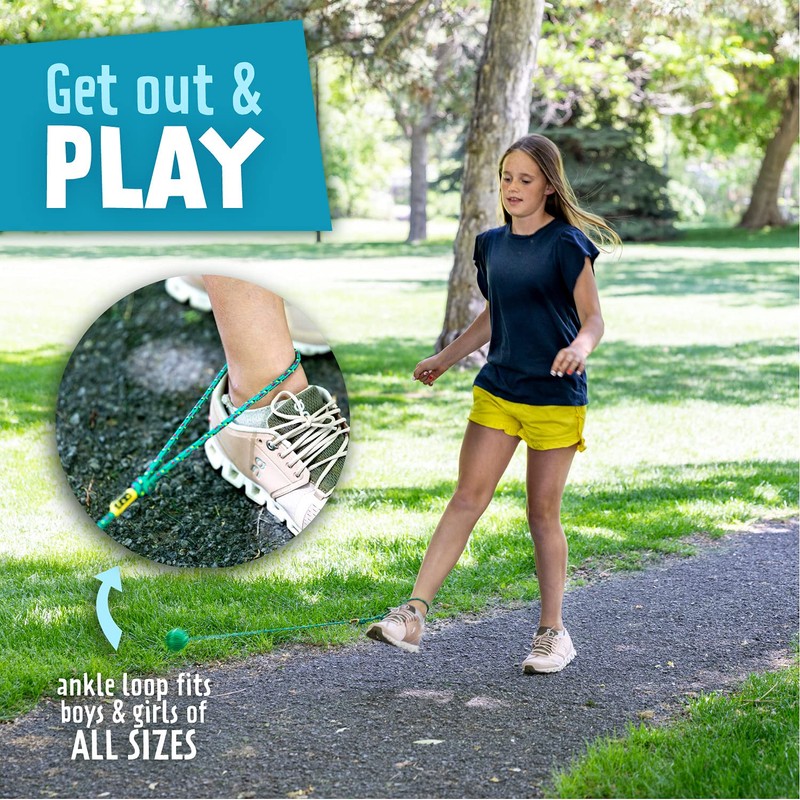Just Jump It Ankle Skip Ball Foldable Wheel Skip It
