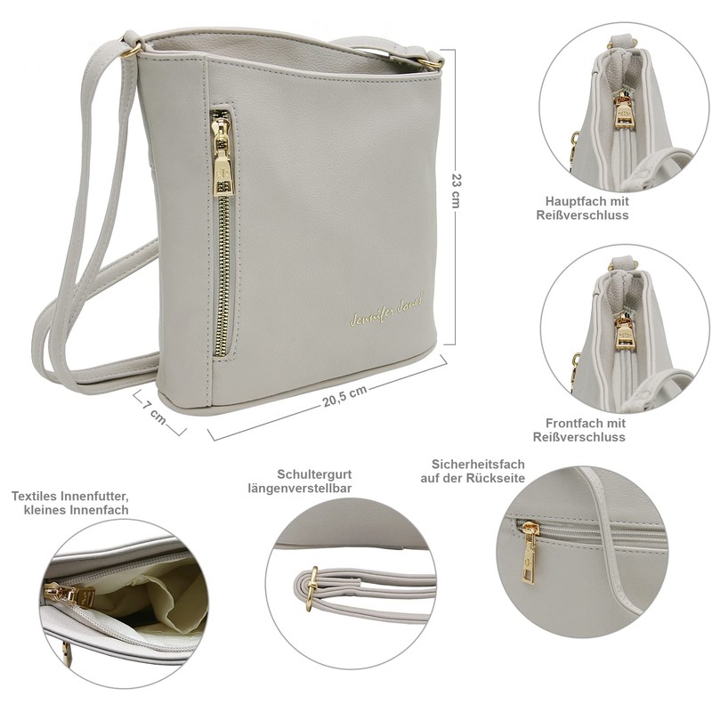 JENNIFER JONES - Fashionable Women's Handbag - Shoulder Bag -