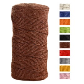 JeogYong Jute Twine 2mm x 100m Natural Cordage for Garden, Kitchen, DIY Arts & Crafts, 3-ply Biodegradable Thread (Coffee)
