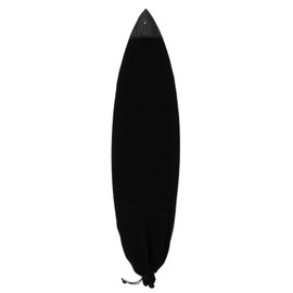 Creatures of Leisure 2023 Shortboard Icon Lite Cover, Durable Matte Black Tarpee, 3mm Foam Protection, Corrosion Resistant Zip, Black Silver, 5'8"