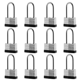 SafiSwords 8-Pack Keyed Alike Laminated Steel Padlocks Keys, 45mm(1-3/4") Wide, Heavy Duty Pad Lock Set with Same Keys