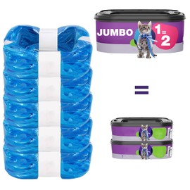 Jumbo 5-Pack Jumbo Cat Litter Refill Bags Compatible with Litter Cat Genie Standard Pail, Plus and XL+ Pail, XL Pails Cat Litter Bags