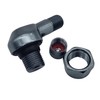 1x Motorcycle Aluminium Angle Valve Grey Anthracite 11.3 mm Valves