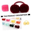 IWOWHERO 14Pcs Plush Ball Hair Ties for Soft Elastic Ponytail