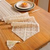 Cotton Lace Boho Table Runner, Macrame Table Runner Farmhouse Style,