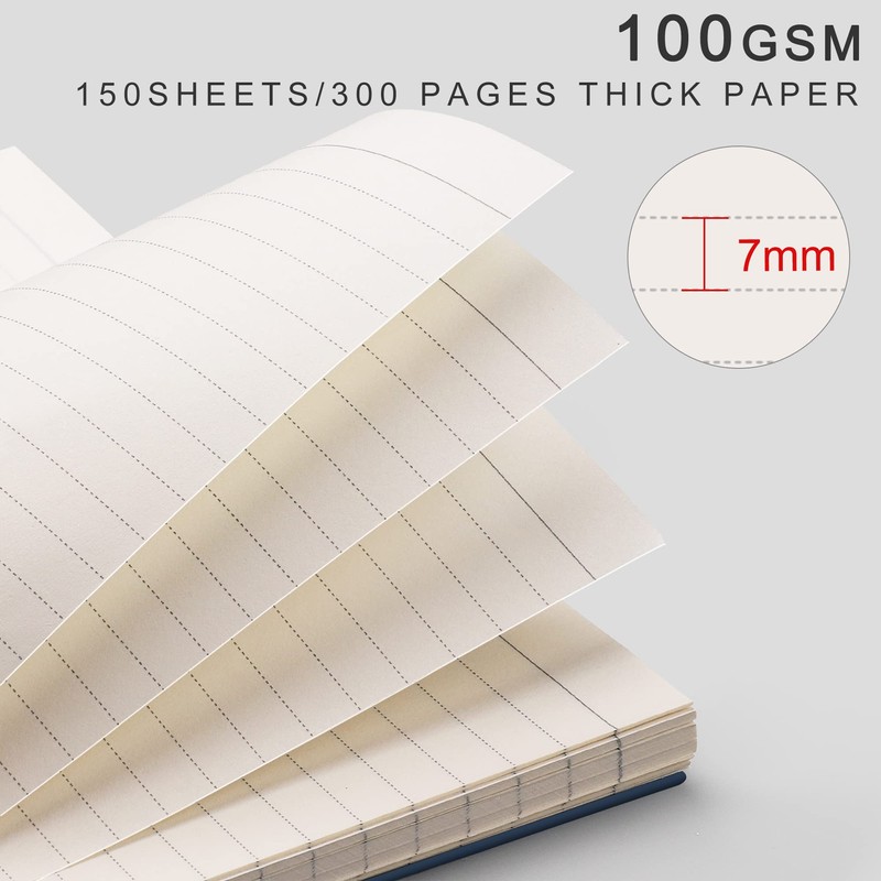 EMSHOI A4 Spiral Notebook College Ruled Lined Journal, 11.2" X
