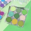 9-Color Shimmer & Matte Green Eyeshadow Palette – Highly Pigmented