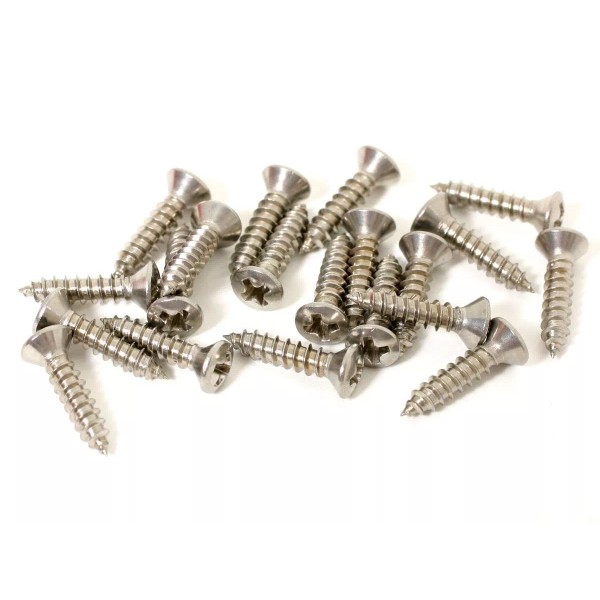 ToneShaper Screws, Fender Pickguards, Stainless (20 pcs)