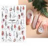 Winning Smile 6 Sheets Nail Art Decals 3D Embossed Stickers｜Professional