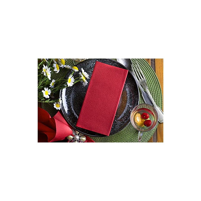 Servilletas Papel Rojo Toallas Desechables Lino Invitados Mano Suaves Absorbentes