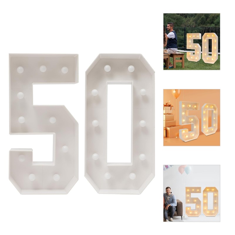 50 Light Up Numbers, Decorative Led Light Up Number Letters,