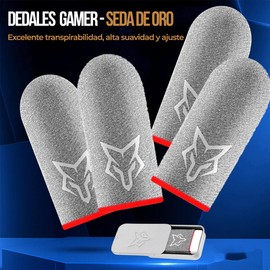 Sarafox 4 Dedales Gamer Profesionales V10 con Fibra De Seda