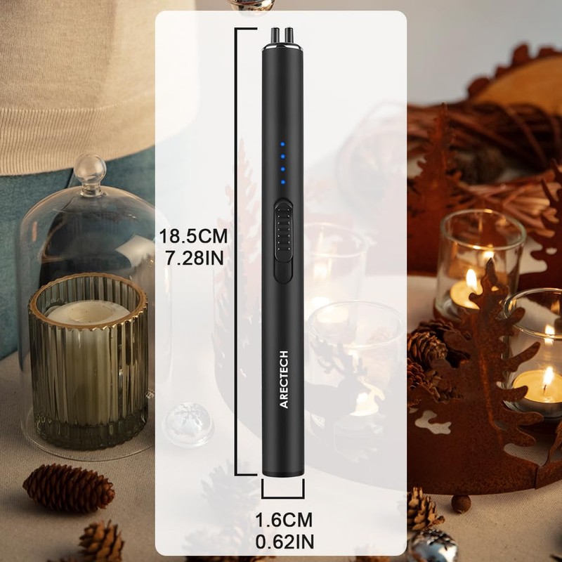 ARECTECH Electric Candle Lighter Rechargeable Lighter Arc Plasma Lighters for