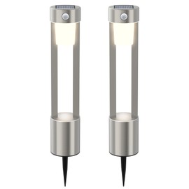Solar Pathlight Security Light Motion- Outdoor Sensor Security Light Metal 2Pack